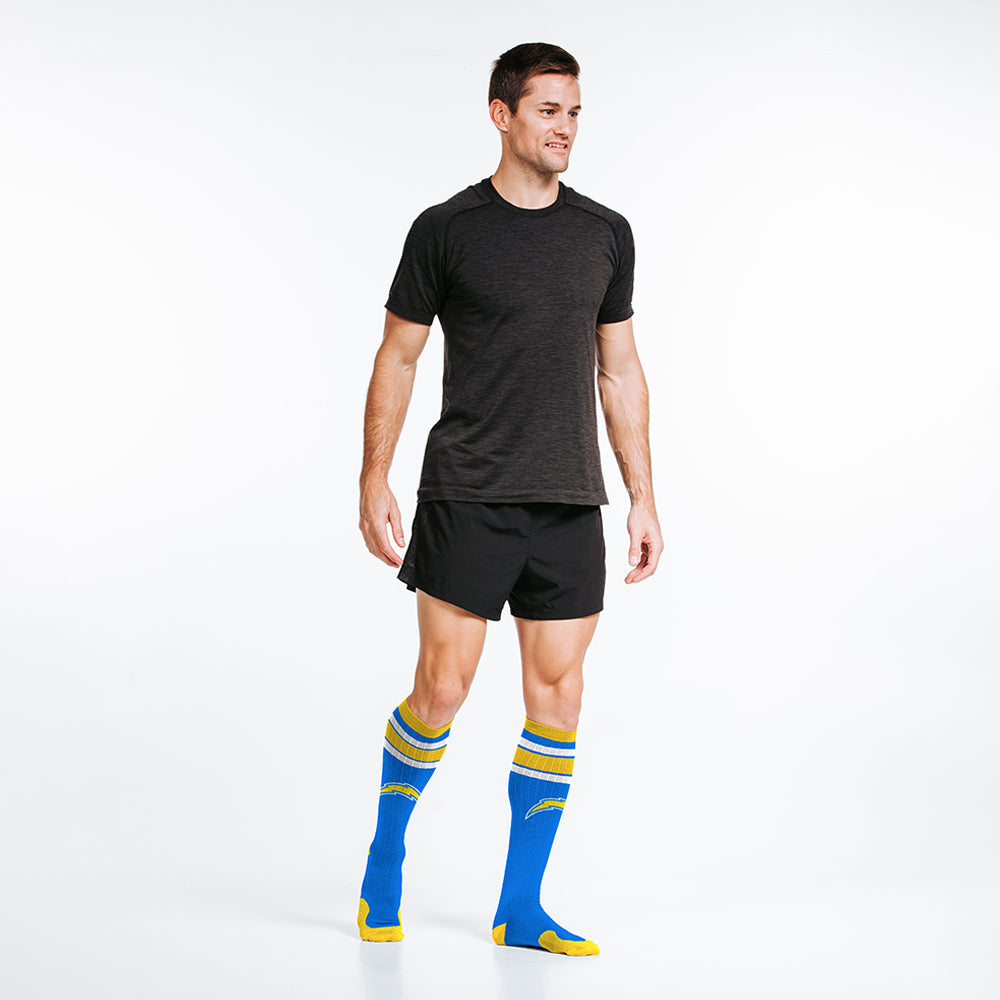 NFL-Compression-Socks-Los-Angeles-Chargers-PC-100-Male-Model.jpg