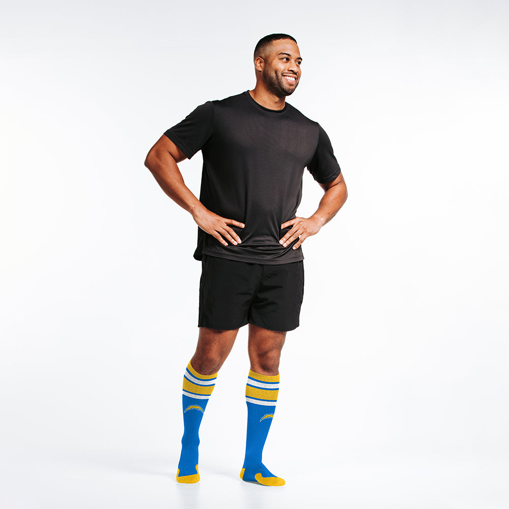 Officially Licensed NFL Compression Socks, Los Angeles Chargers –