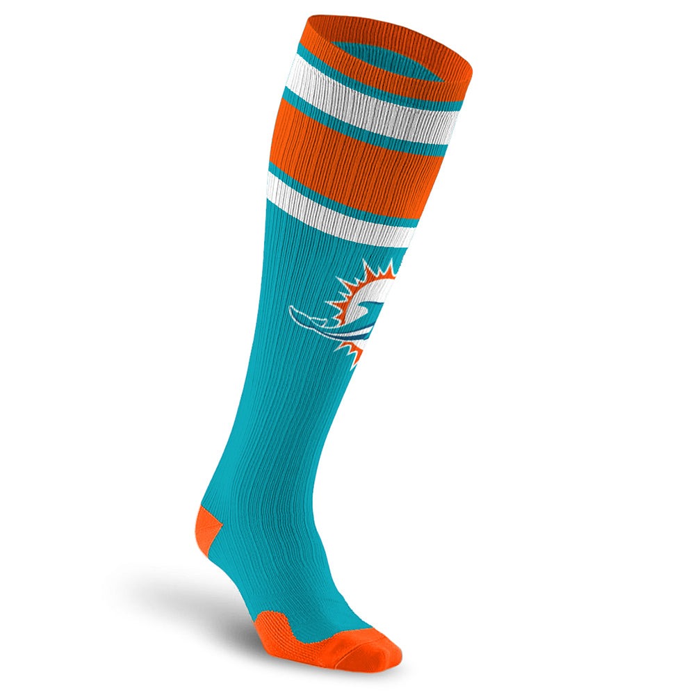 Miami Dolphins NFL Knee-High Compression Socks - Officially Licensed Product