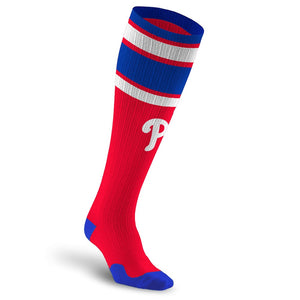 PRO Compression Major League Baseball Knee High Compression Sock Genuine MLB Merchandise Sock Philadelphia Pillies