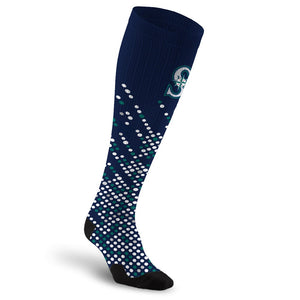 PRO Compression Major League Baseball Knee High Compression Sock Genuine MLB Merchandise Sock Seattle Mariners