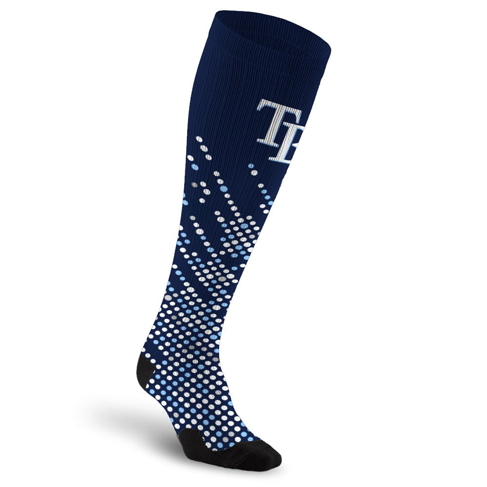 PRO Compression Major League Baseball Knee High Compression Sock Genuine MLB Merchandise Sock Tampa Bay Rays