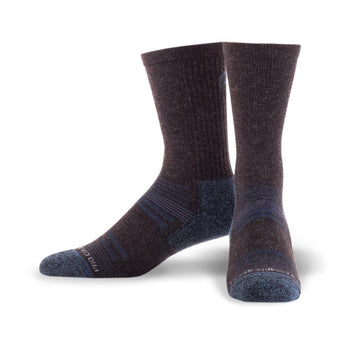 blue and grey compression hiking socks - eco-friendly compression socks